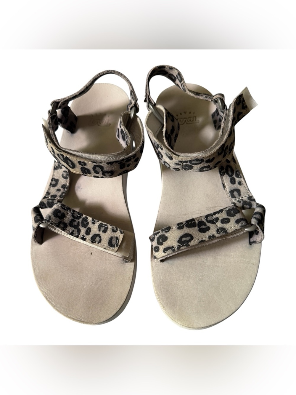 Teva Women's Leopard Print Strappy Sandals - Beige & Black